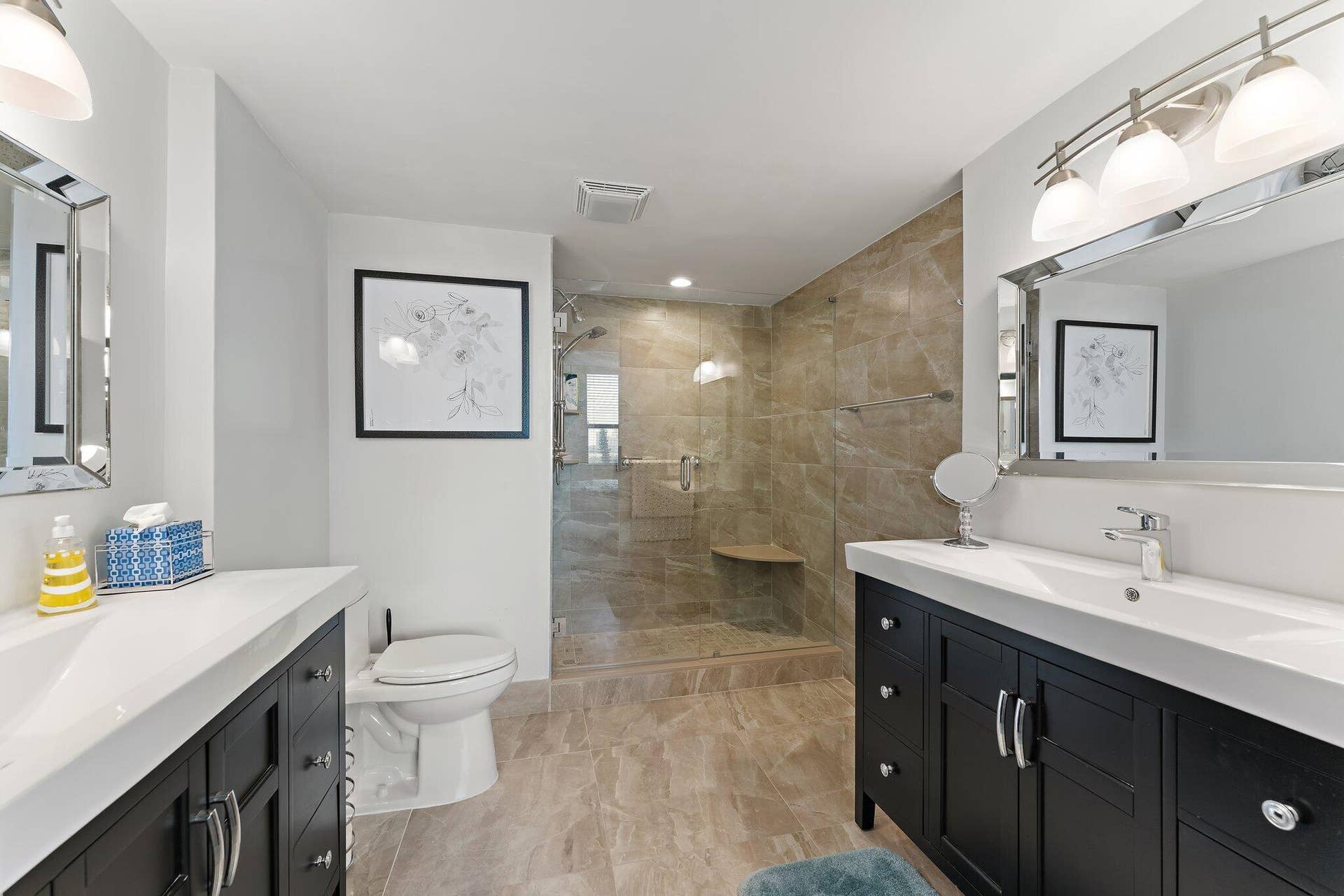 5480 N Ocean Drive, #B6b, Singer Island, FL 33404 Primary Bathroom - Dual Vanities