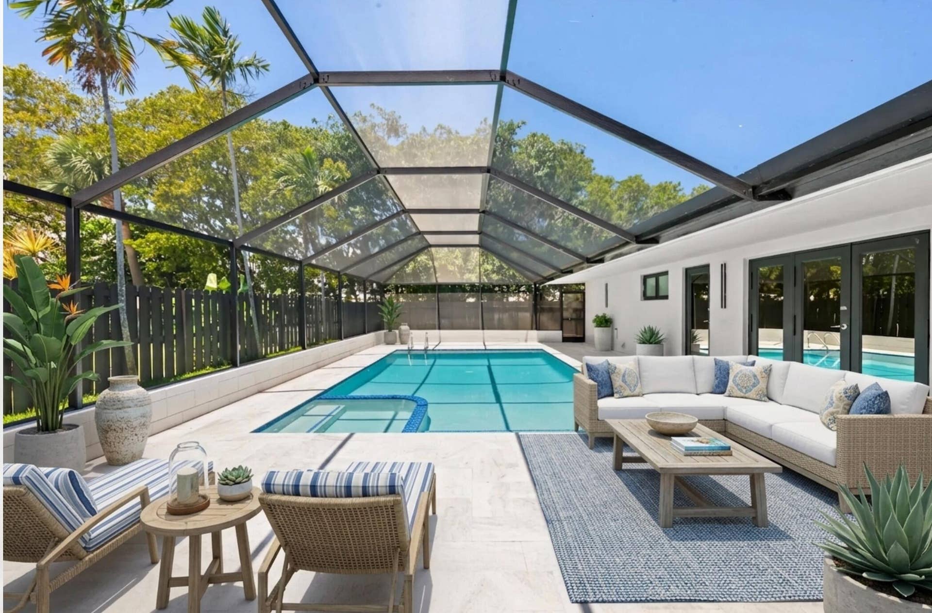 2811 NE 53rd Court, Lighthouse Point, FL 33064 Pool Patio Staged