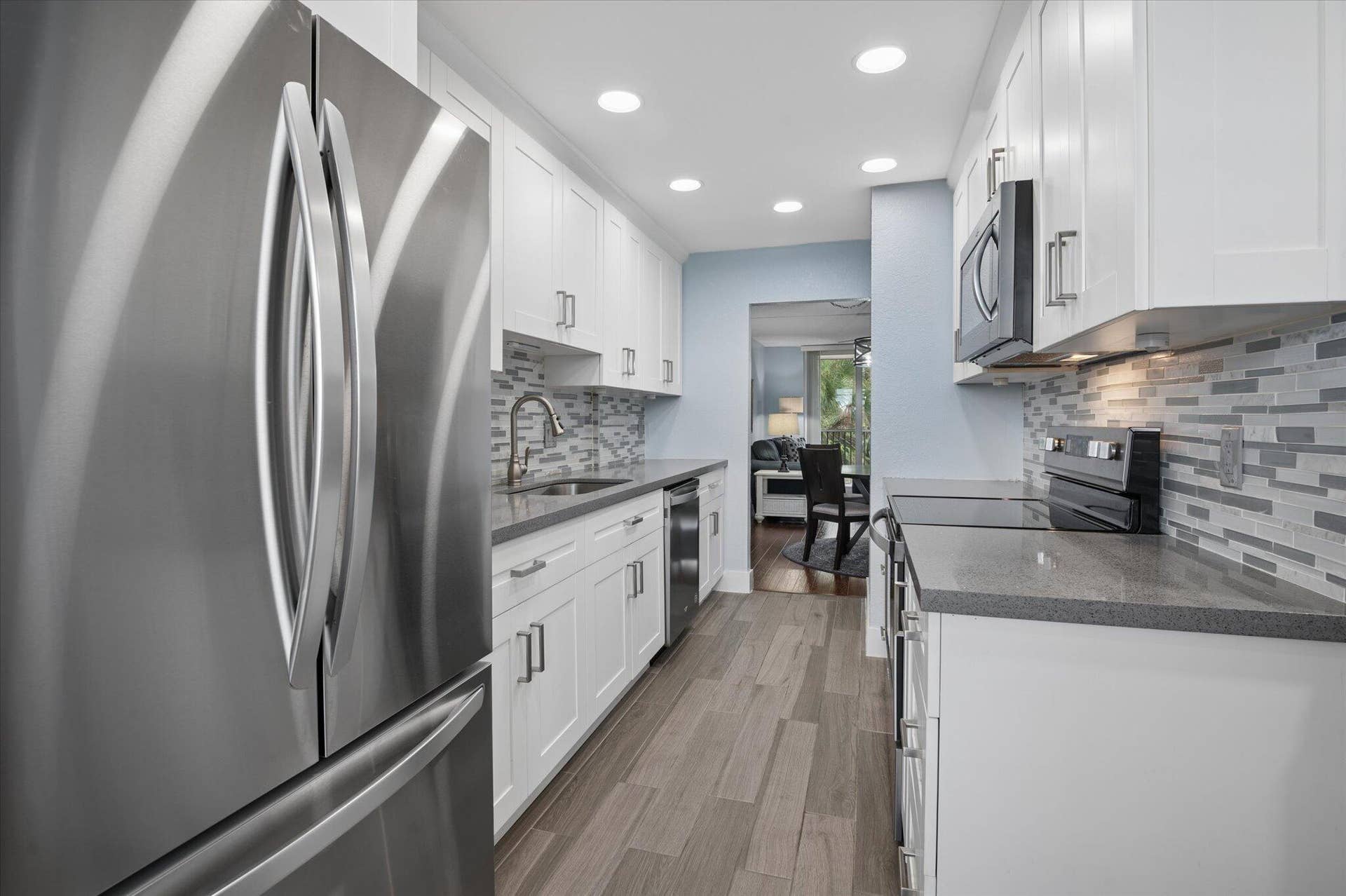 250 Jacaranda Drive, #408, Plantation, FL 33324 French Door Fridge in Kitchen