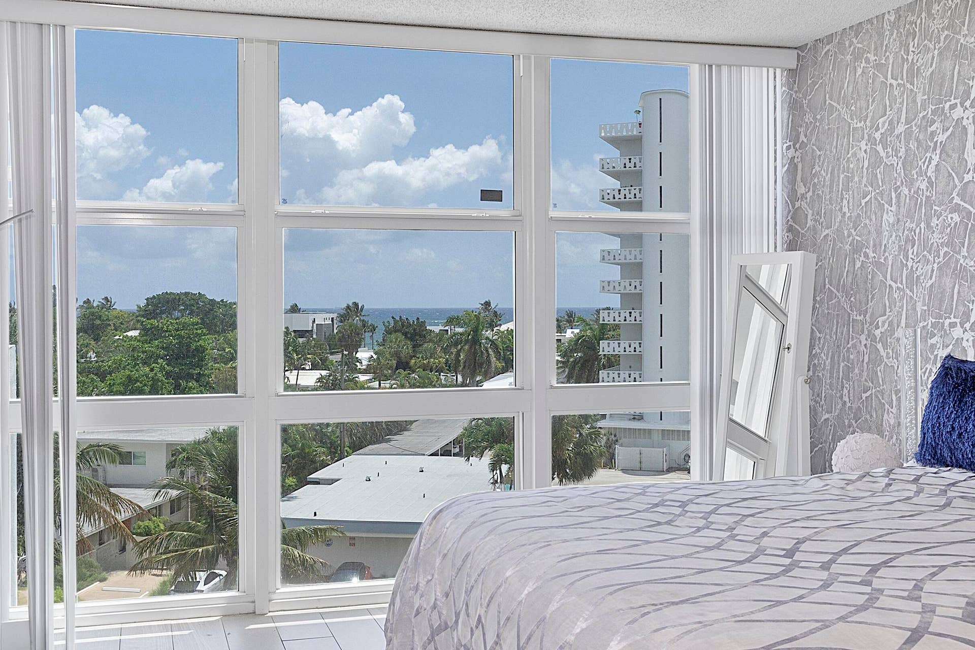 2841 N Ocean Boulevard, #602, Fort Lauderdale, FL 33308 Master Suite - Floor to Ceiling Windows