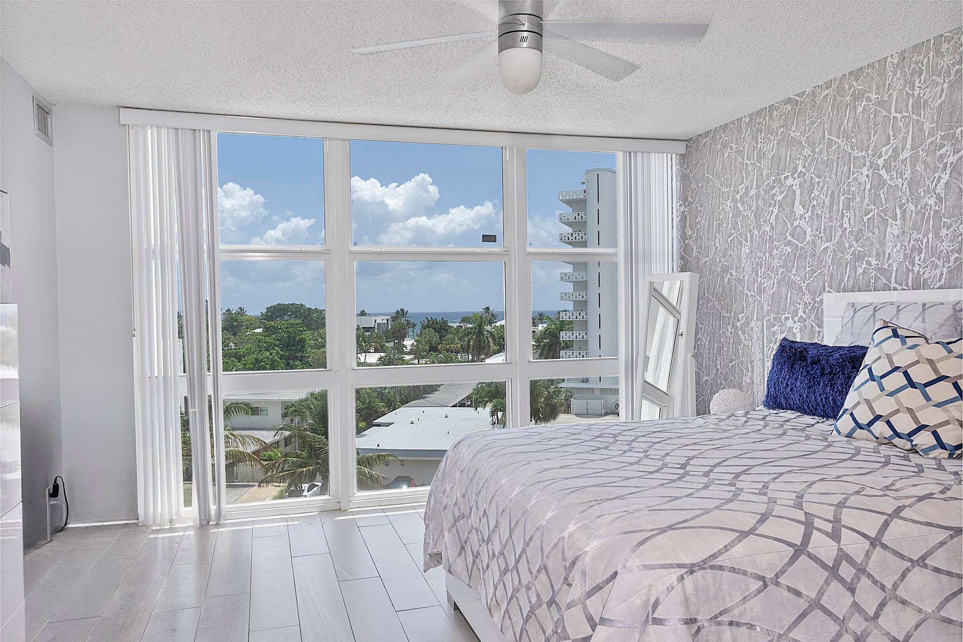 2841 N Ocean Boulevard, #602, Fort Lauderdale, FL 33308 Master Suite - Floor to Ceiling Windows