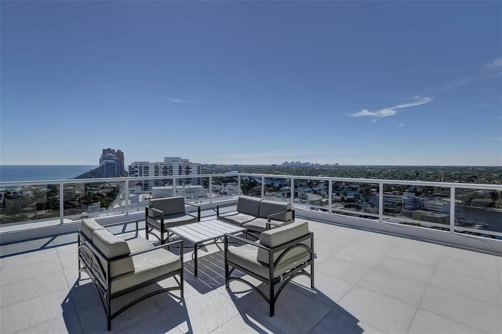 2841 N Ocean Boulevard, #602, Fort Lauderdale, FL 33308 Pool Deck with Seating Area