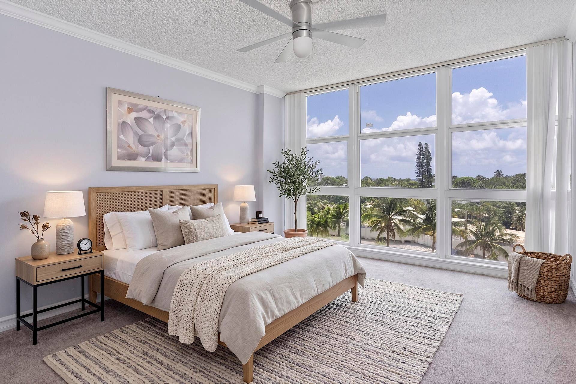 2841 N Ocean Boulevard, #602, Fort Lauderdale, FL 33308 Guest Bedroom - Virtually Staged