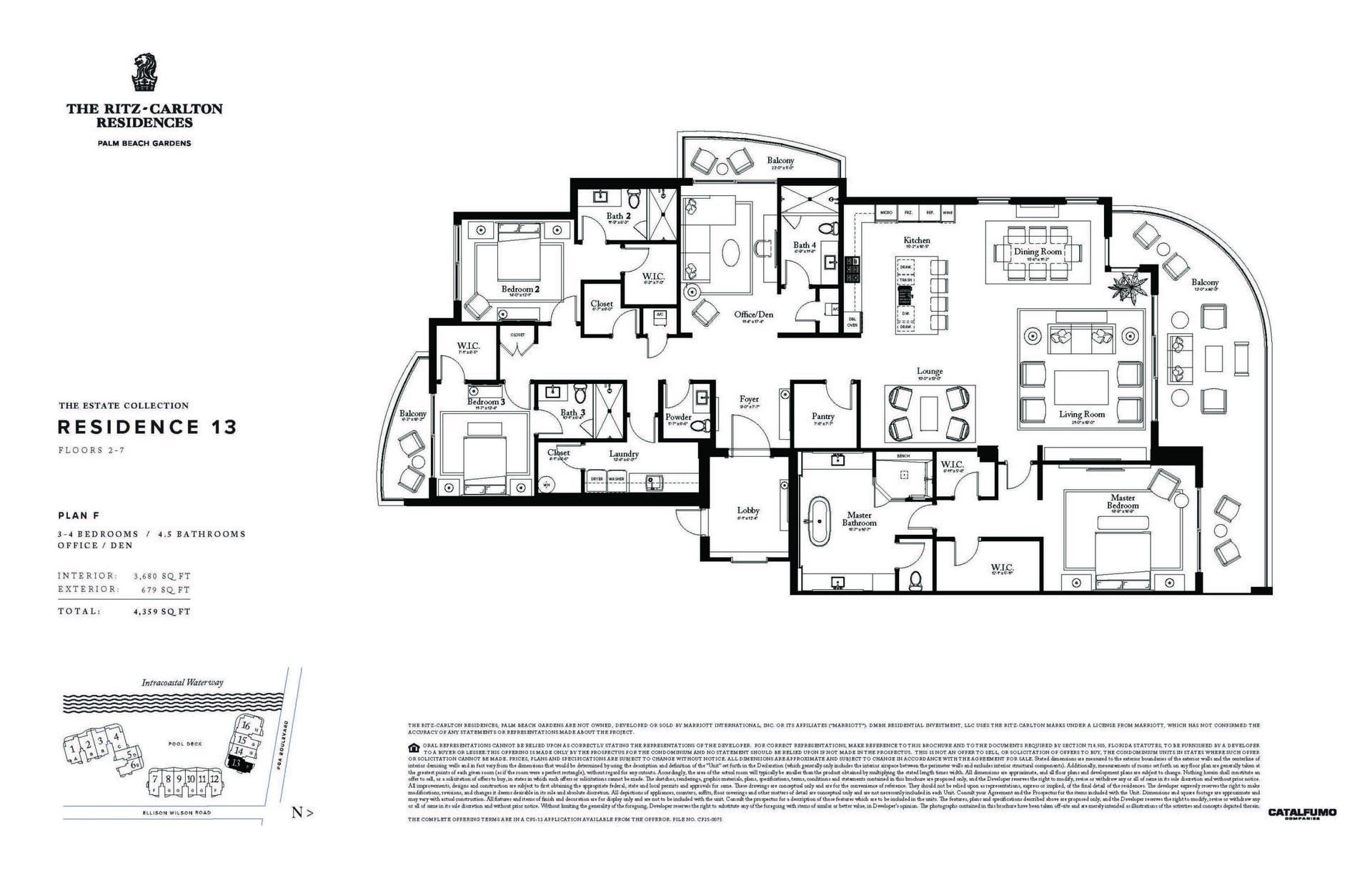 2200 Pga Boulevard, #713, Palm Beach Gardens, FL 33408 Floor Plan F