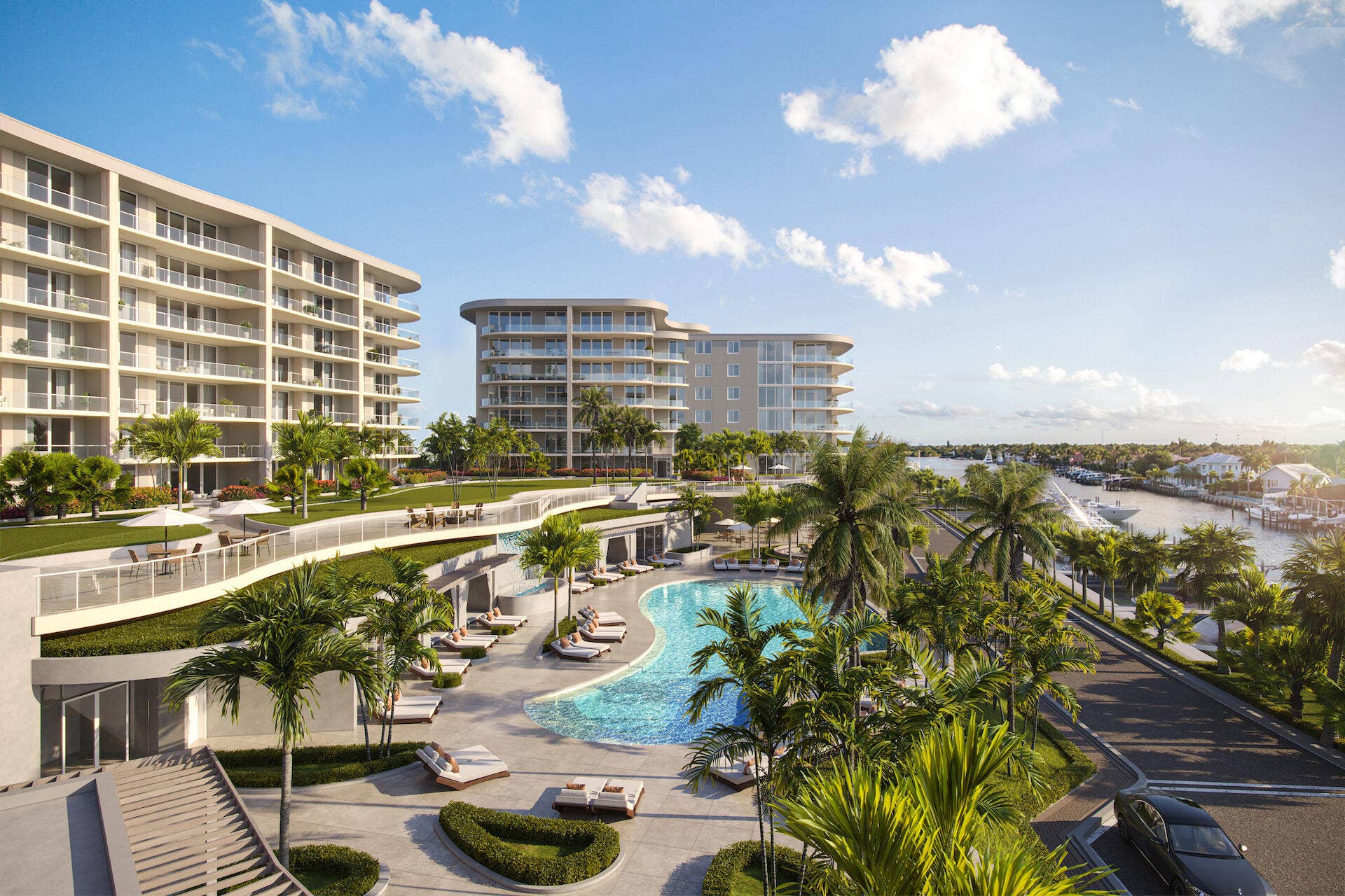 2200 Pga Boulevard, #713, Palm Beach Gardens, FL 33408 Garden Terrace to Pool and Intracoastal Waterway