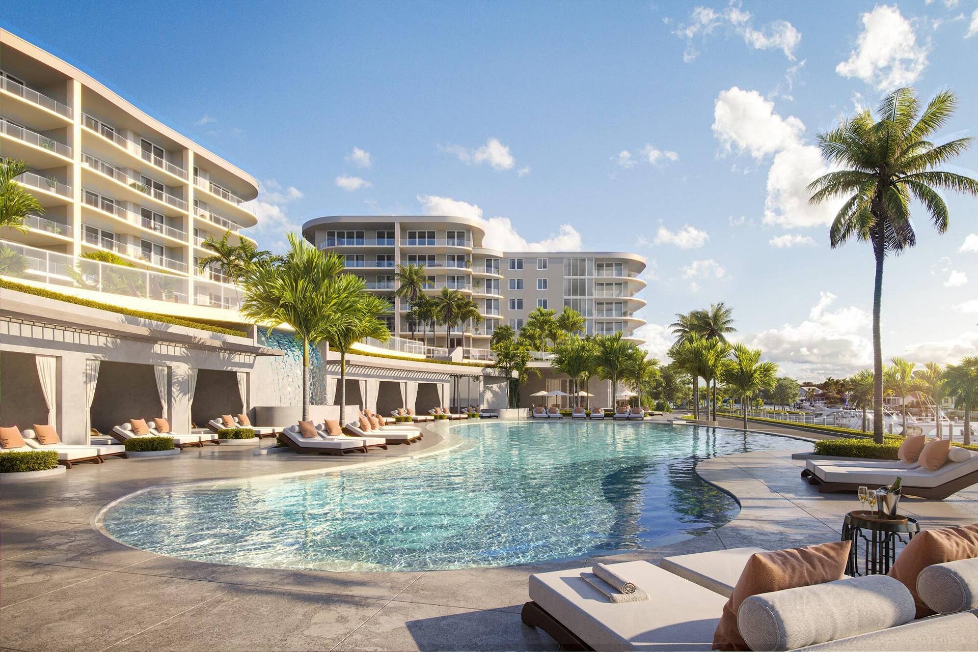 2200 Pga Boulevard, #713, Palm Beach Gardens, FL 33408 Lap pool with 6 communal cabanas and 6 private available for additional purchase.