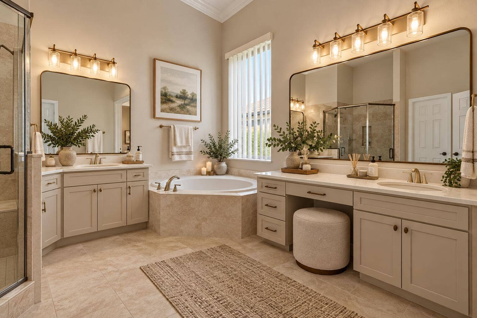 Primary Bathroom- Virtually Staged