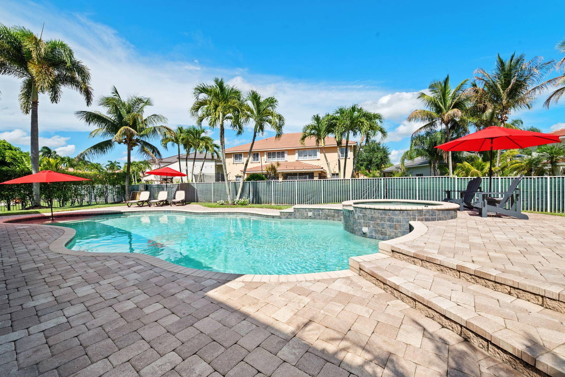 Pool is great for volley ball as it is shallower at each end and deeper in the middle