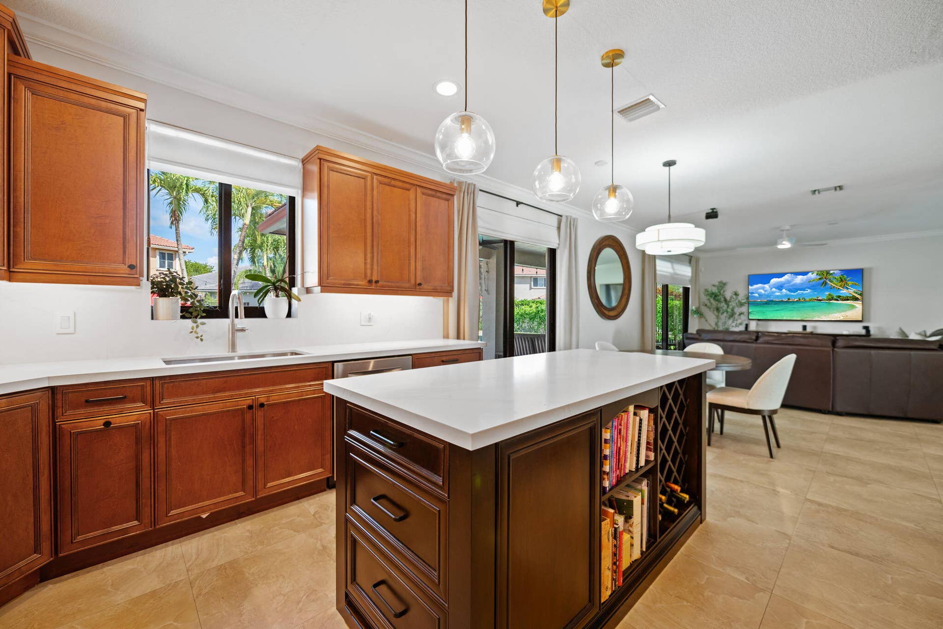 Miles of new quartz countertop space