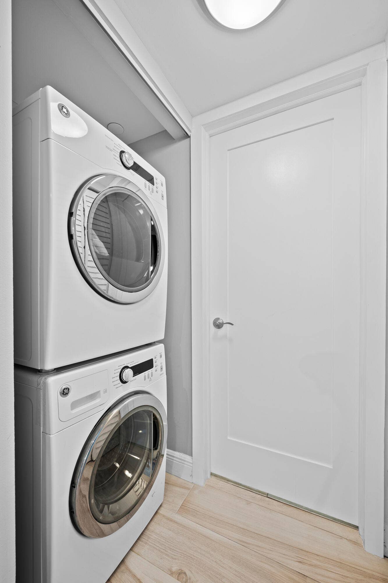 Convenient Stacked In-Unit Laundry