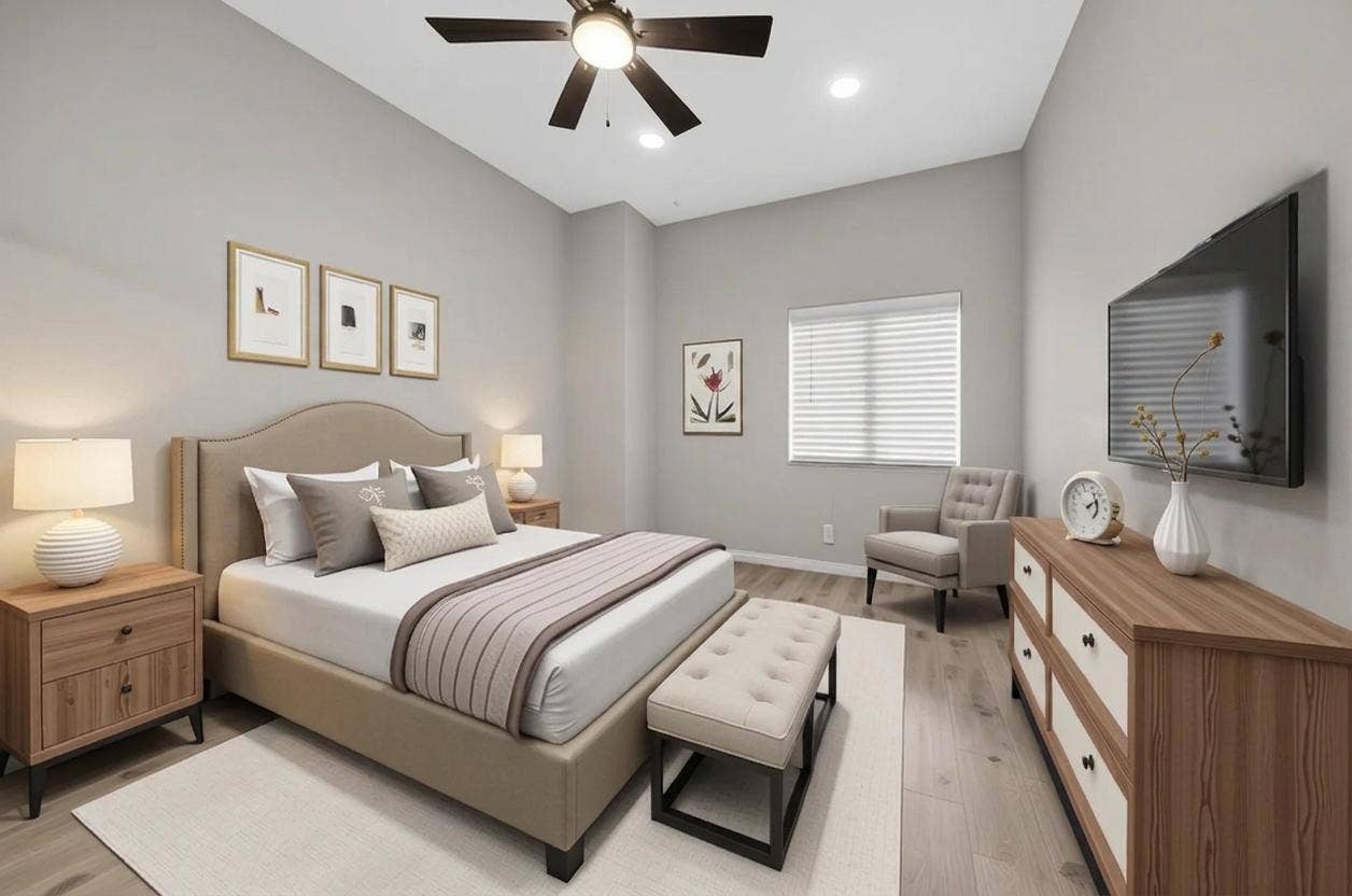 835 NE 17th Way, Fort Lauderdale, FL 33304 Virtually staged guest bedroom