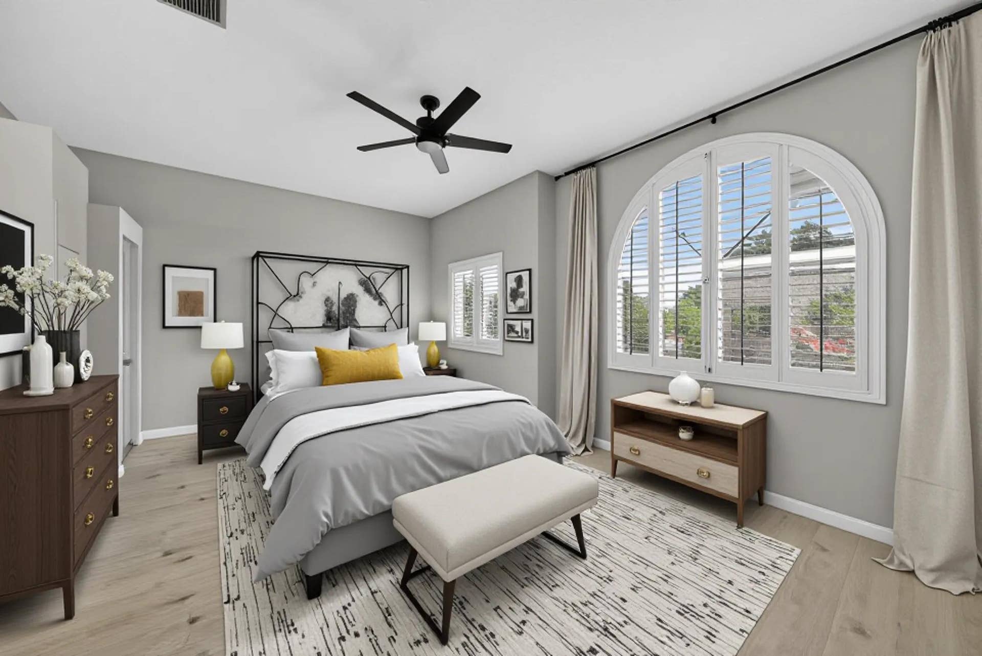 835 NE 17th Way, Fort Lauderdale, FL 33304 Virtually staged primary bedroom
