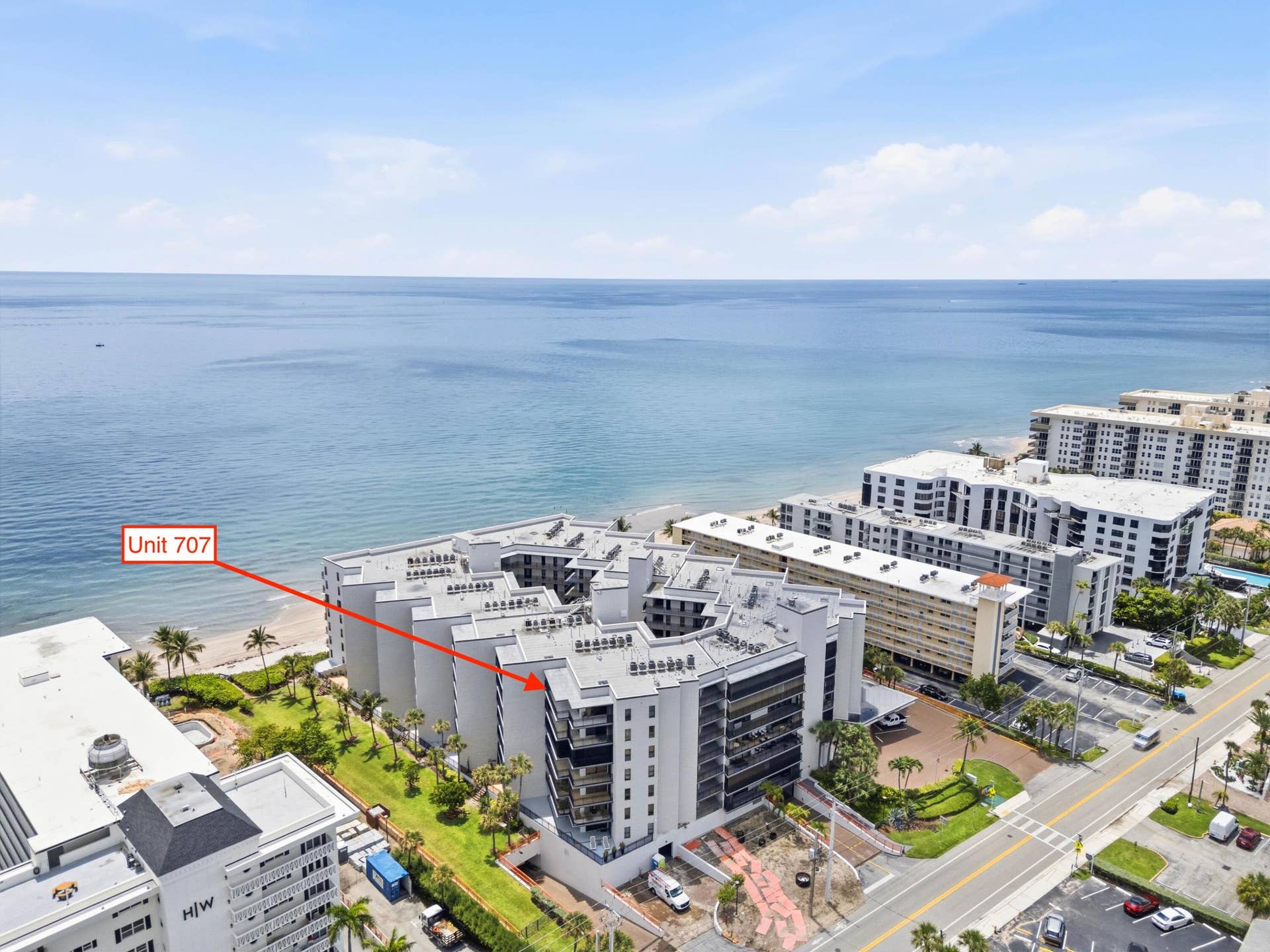 1167 Hillsboro Mile, #707, Hillsboro Beach, FL 33062 Unit location