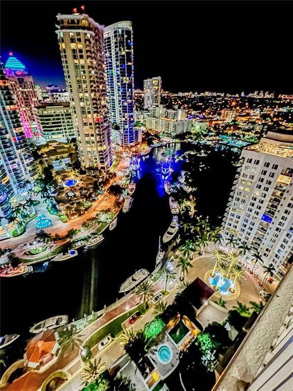 347 N New River Dr Drive E, #1202, Fort Lauderdale, FL 33301 NIGHT VIEW WG