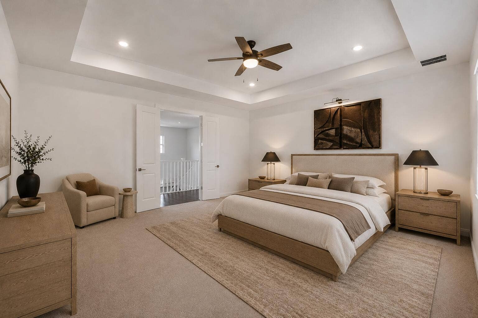 12745 Bayside Court, Parkland, FL 33076 Virtually staged master bedroom