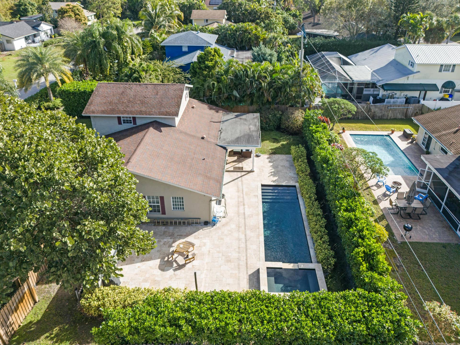 4610 Pinetree Drive, Delray Beach, FL 33445 Back Yard and Pool