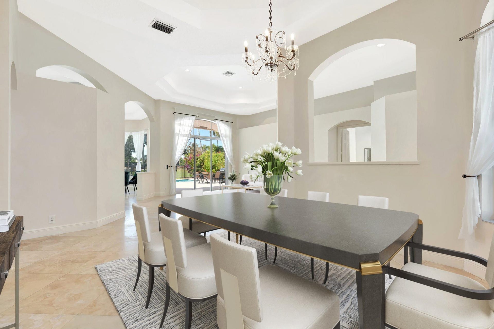 2491 Eagle Run Drive, Weston, FL 33327 Virtually staged formal dining space