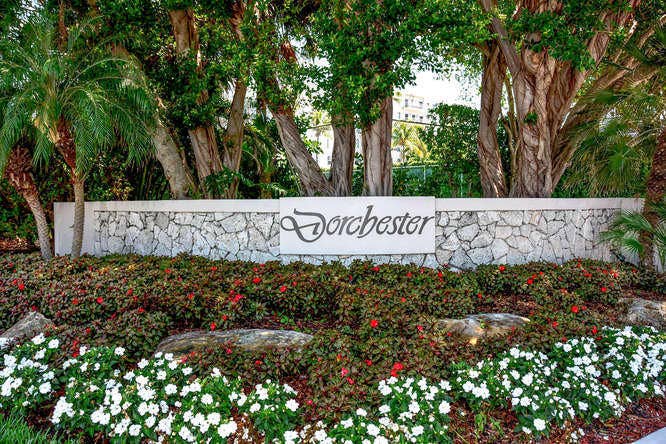 3250 S Ocean Boulevard, #507n, Palm Beach, FL 33480 Dorchester entrance sign