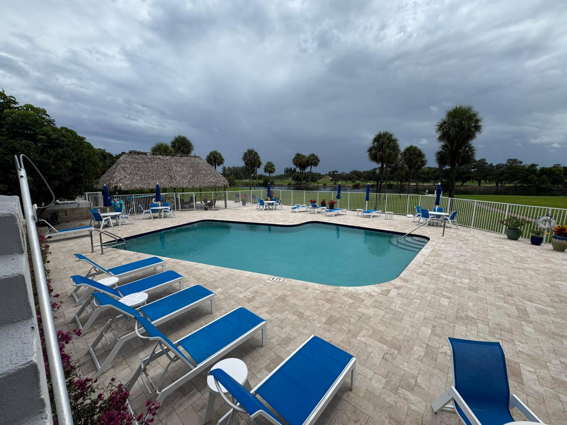 336 Golfview Road, #706, North Palm Beach, FL 33408 Community pool and tiki area
