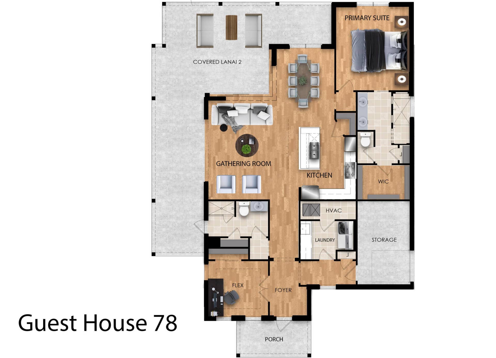 19599 SE Turnbridge Drive, #Ellington 78, Jupiter, FL 33458 Guest House Floorplan