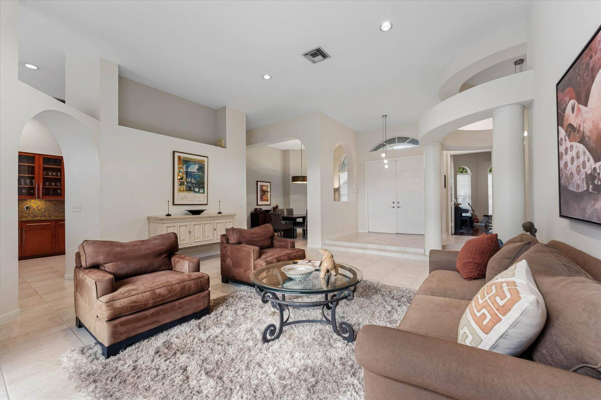Living room facing entrance