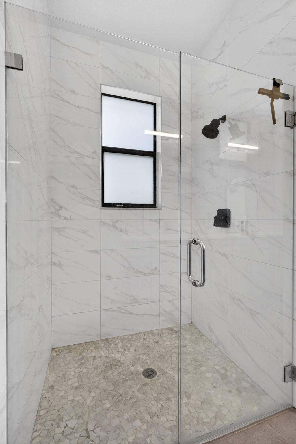 Tiled to the ceiling with