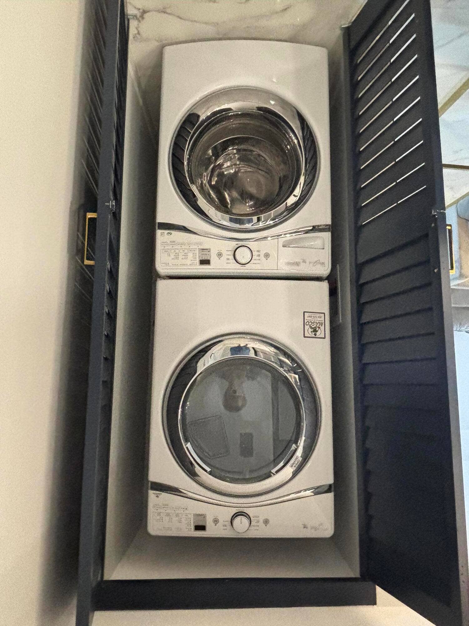 Washer and dryer in closet