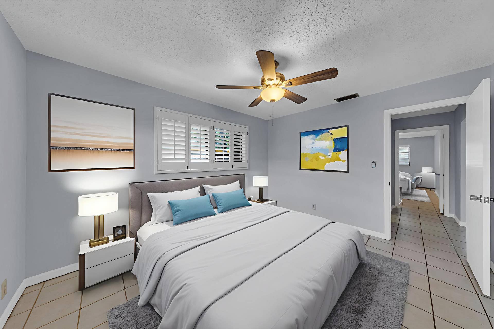 608-612 NE 21st Court, Wilton Manors, FL 33305 608 - Bedroom 2 staged