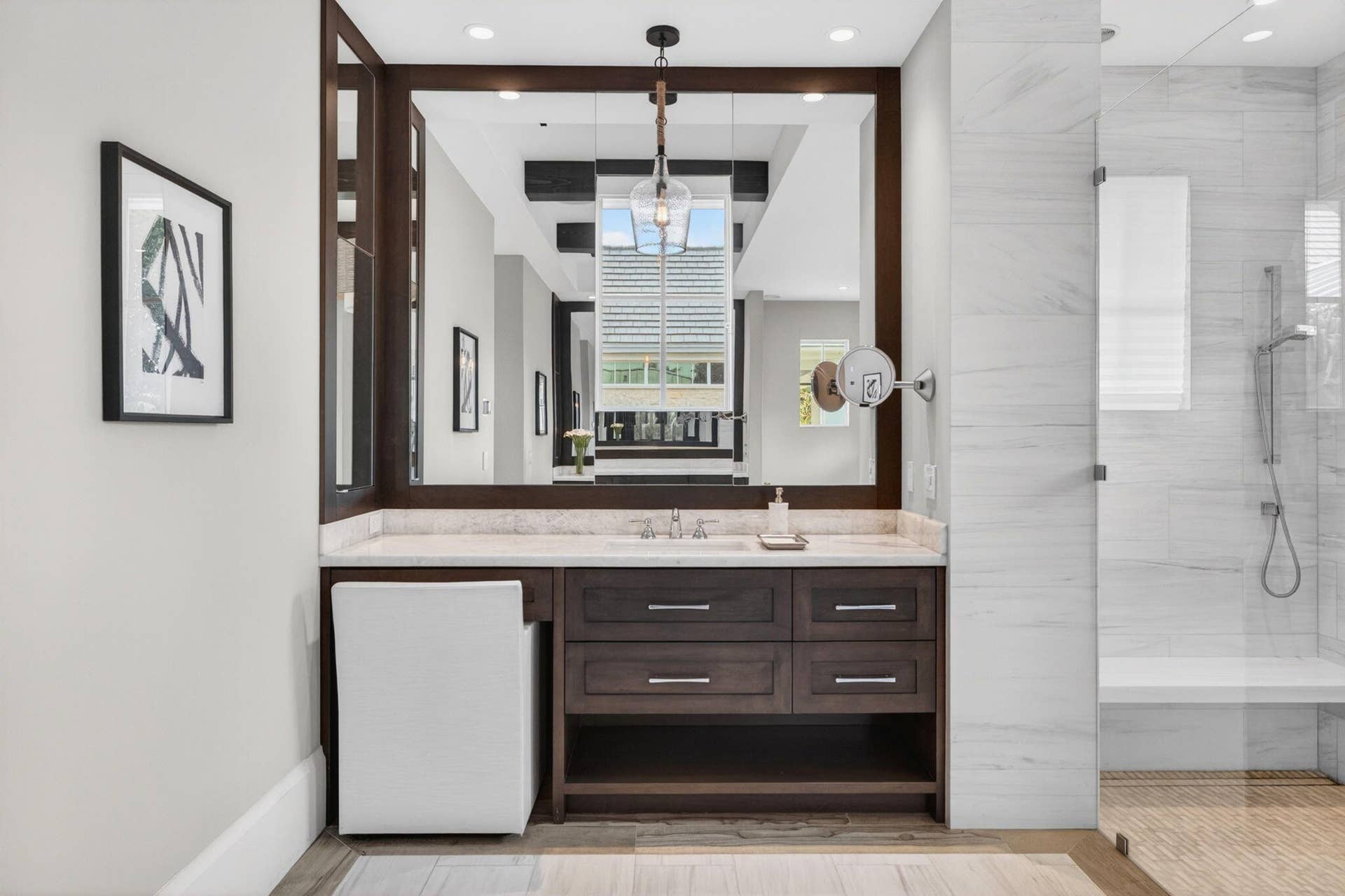 Vanity with Makeup Area