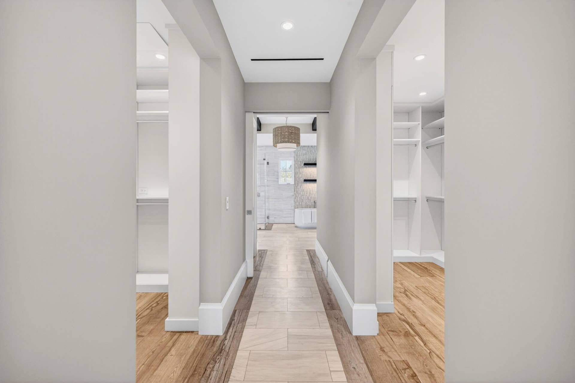Separate Primary Suite Closets