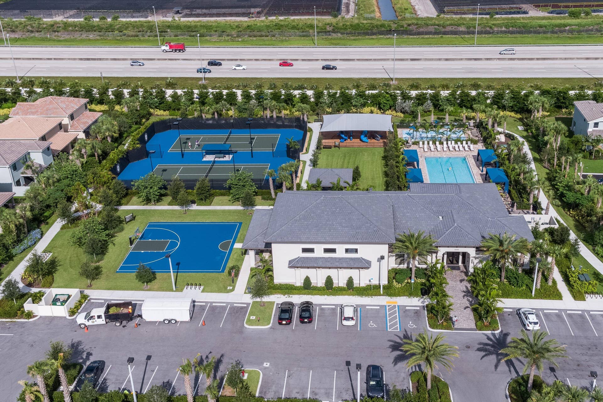 14018 Gold Tigereye Trail, Delray Beach, FL 33446 aerial of clubhouse