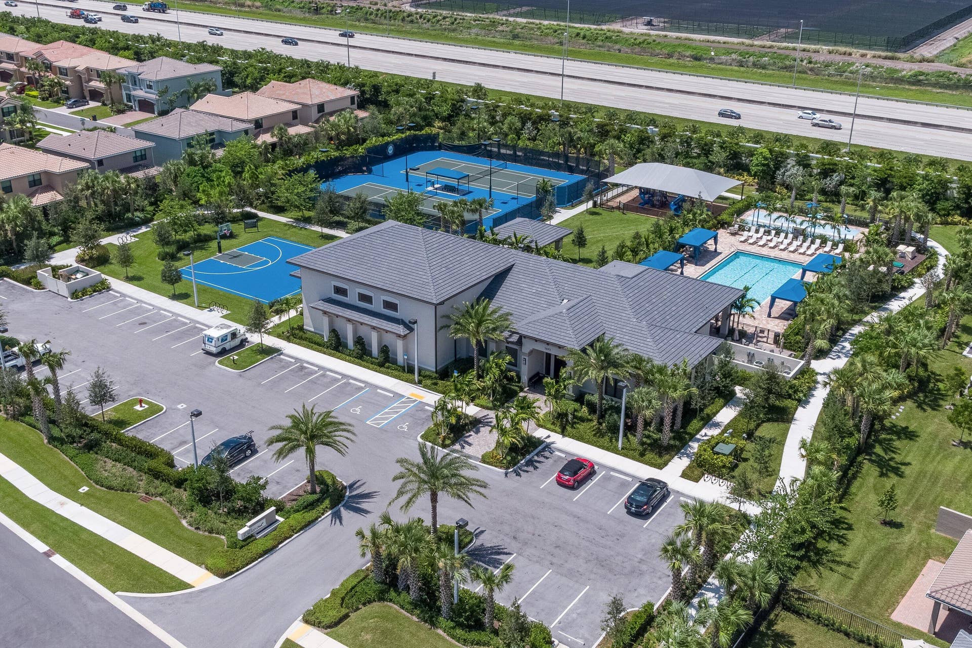 14018 Gold Tigereye Trail, Delray Beach, FL 33446 aerial of clubhouse