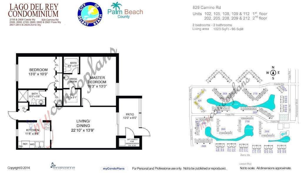 2600 Fiore Way, #2140, Delray Beach, FL 33445 Floor Plan 5432893