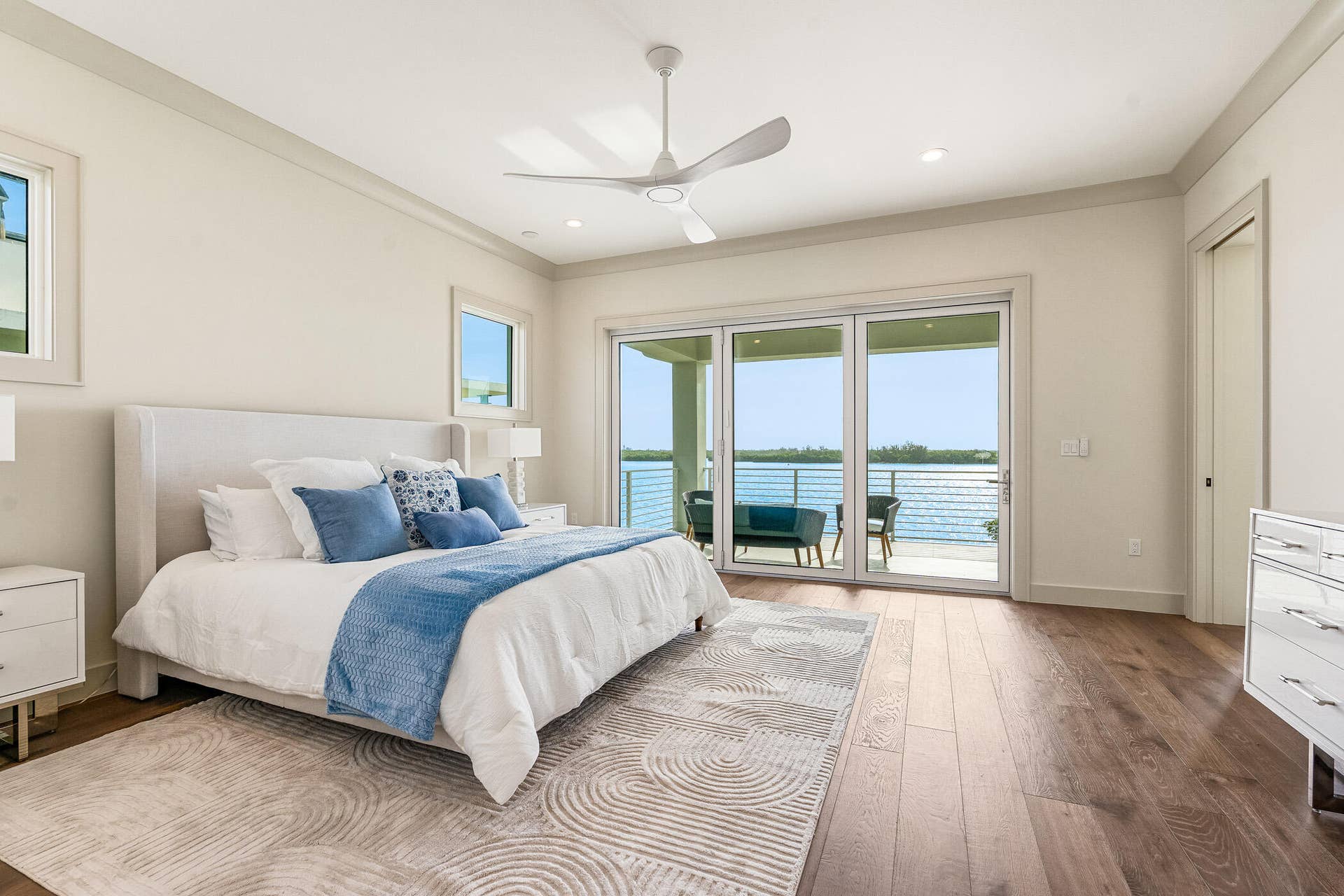 4842 S Harbor Drive, Vero Beach, FL 32967 Primary bedroom with views overlooking the Indian River Lagoon
