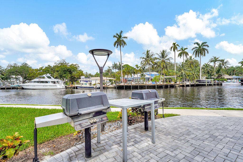 1101 River Reach Drive, #212, Fort Lauderdale, FL 33315 Barbeque by Pool