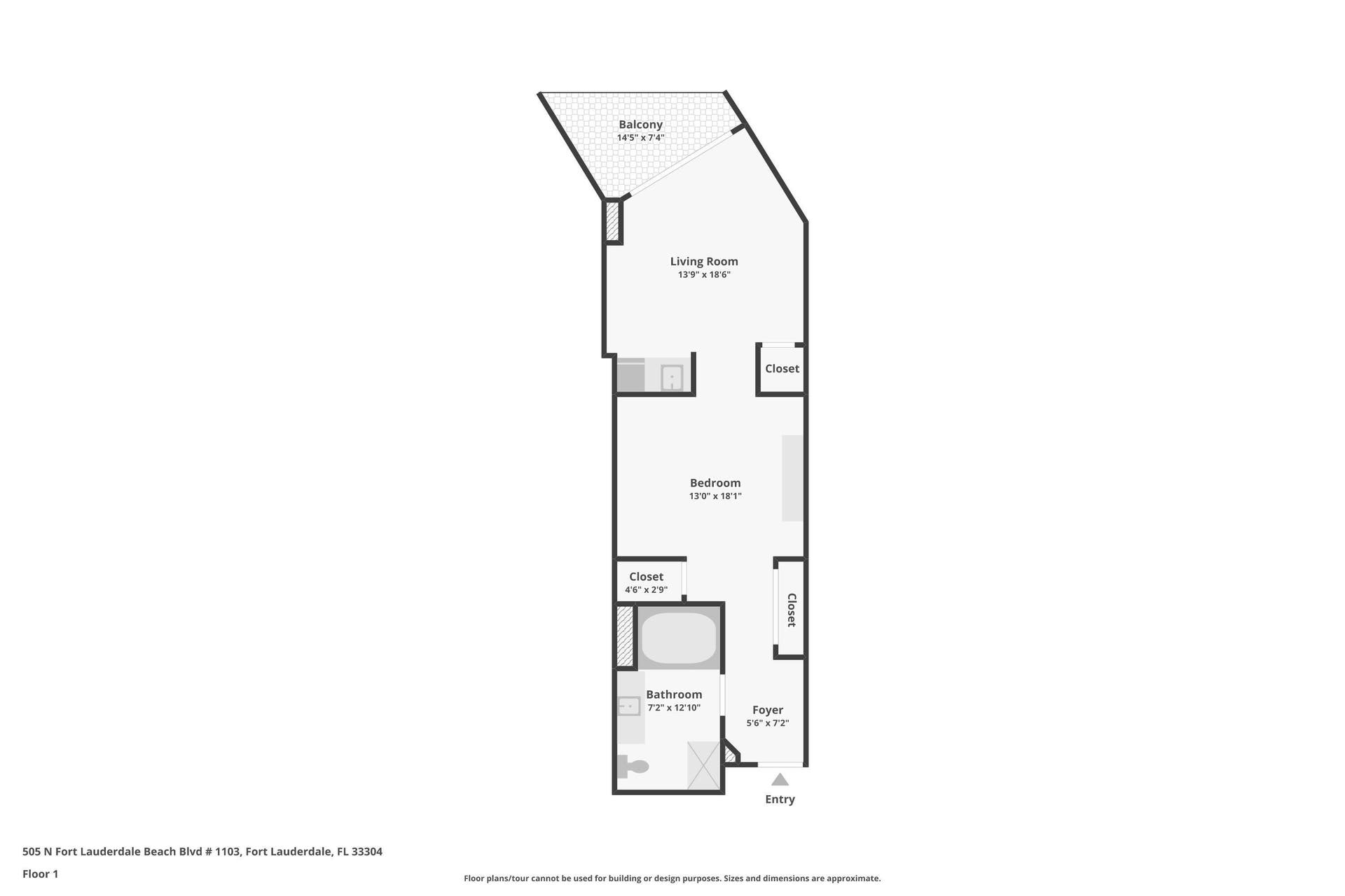 505 N Fort Lauderdale Beach Boulevard, #1103, Fort Lauderdale, FL 33304 Floor Plan Unit# 1103_505 N Fort Lauderd