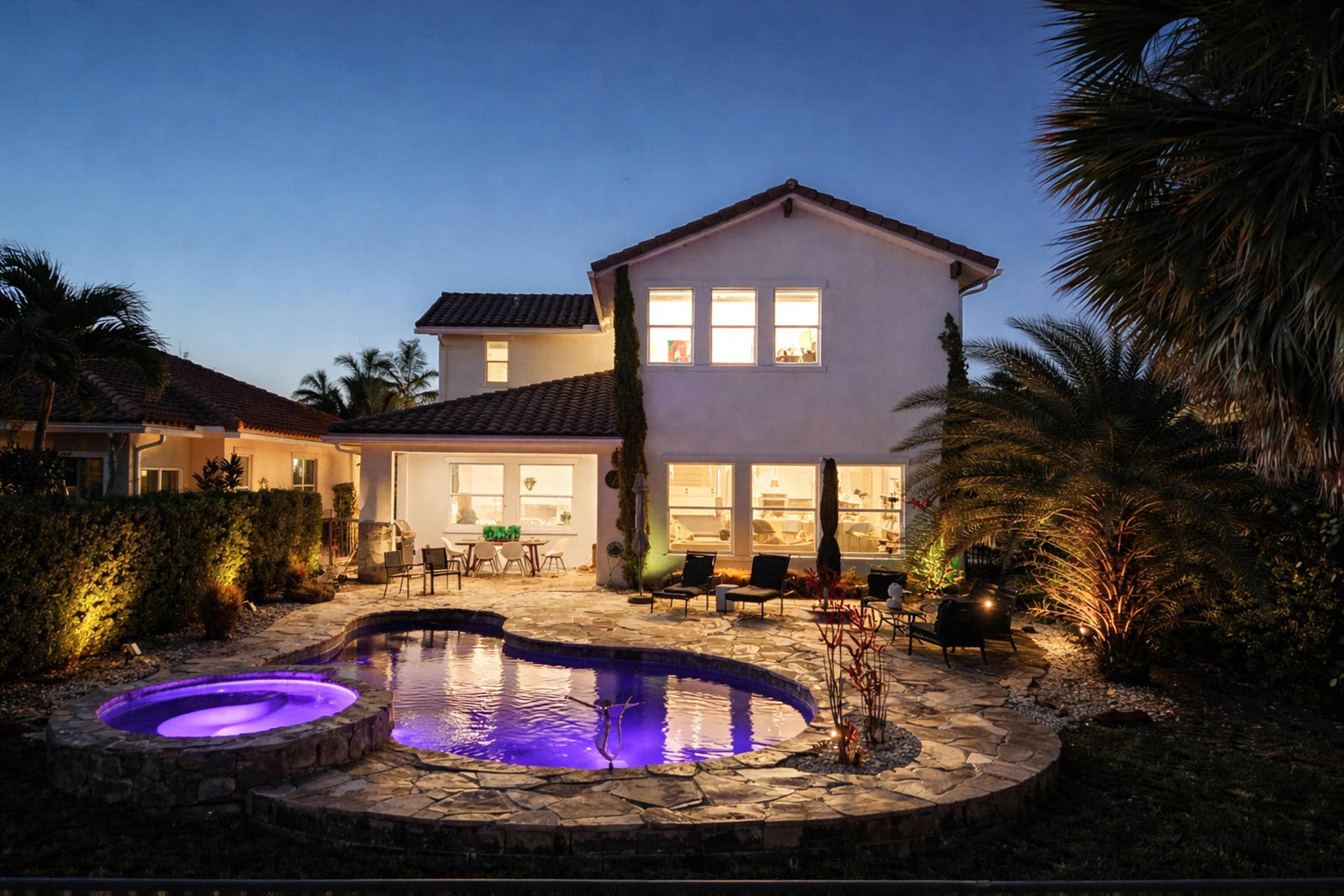 11990 NW 83rd Place, Parkland, FL 33076 Back at Night