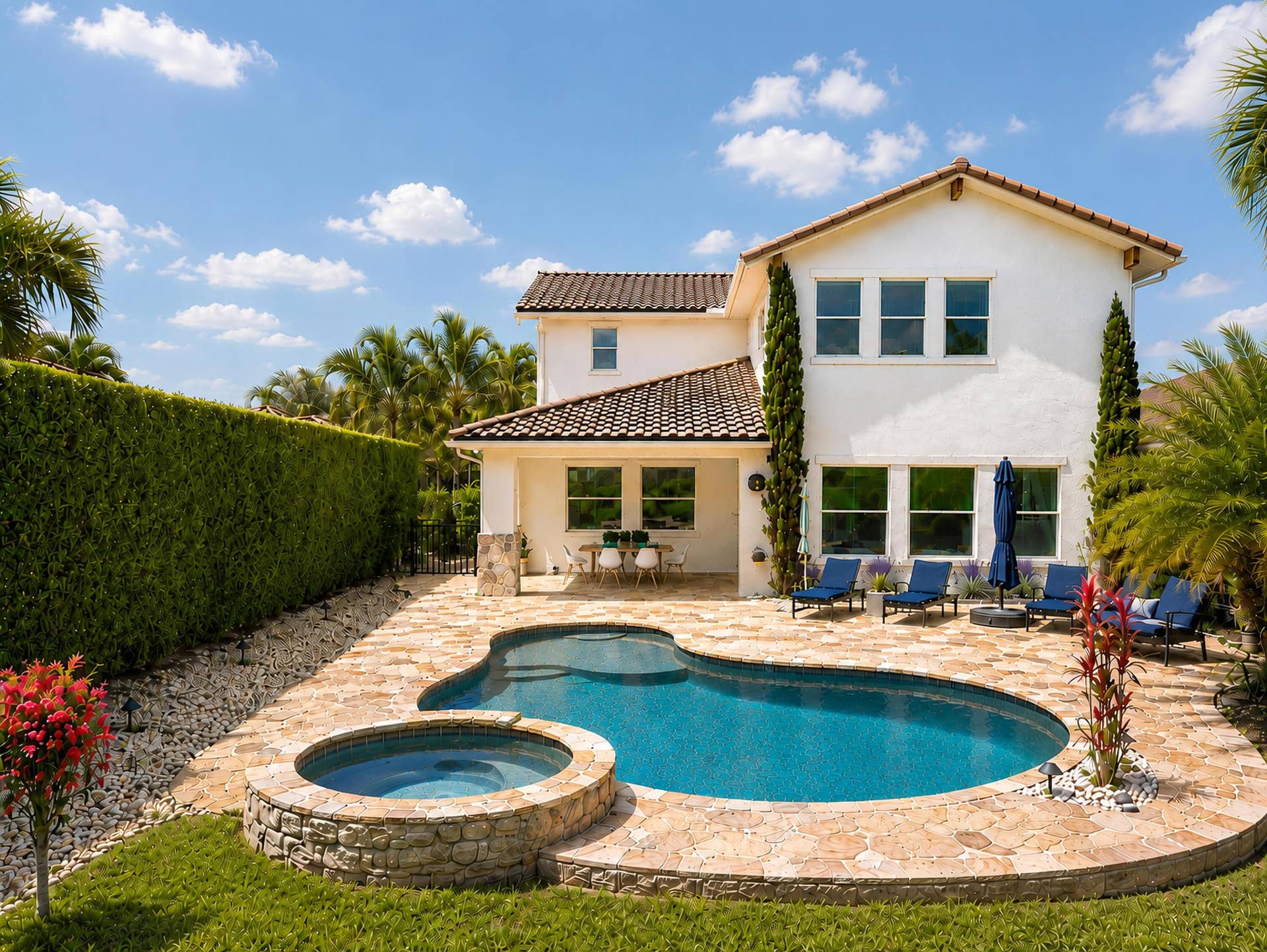 11990 NW 83rd Place, Parkland, FL 33076 Backyard and Pool with Spa