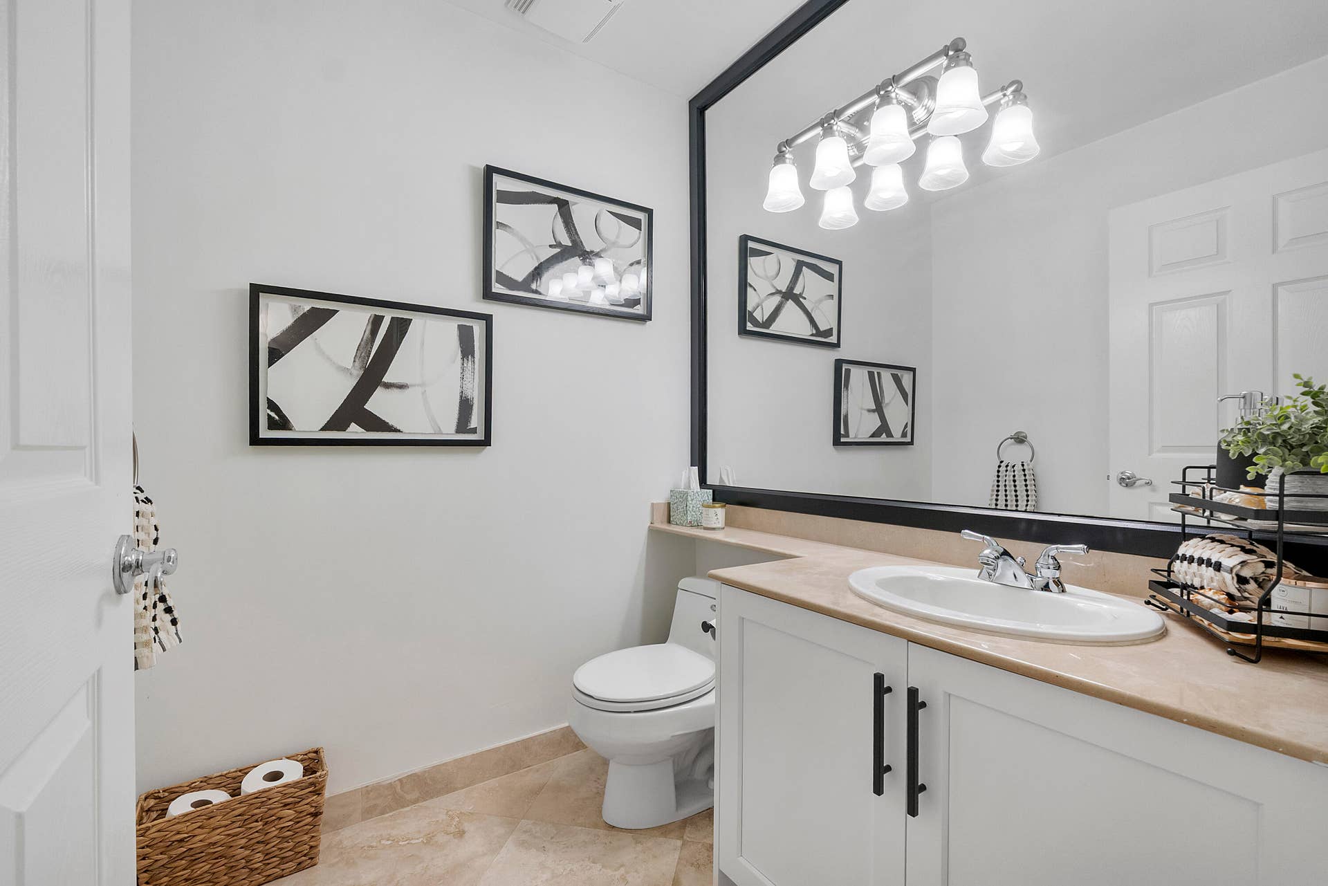 Half bathroom downstairs