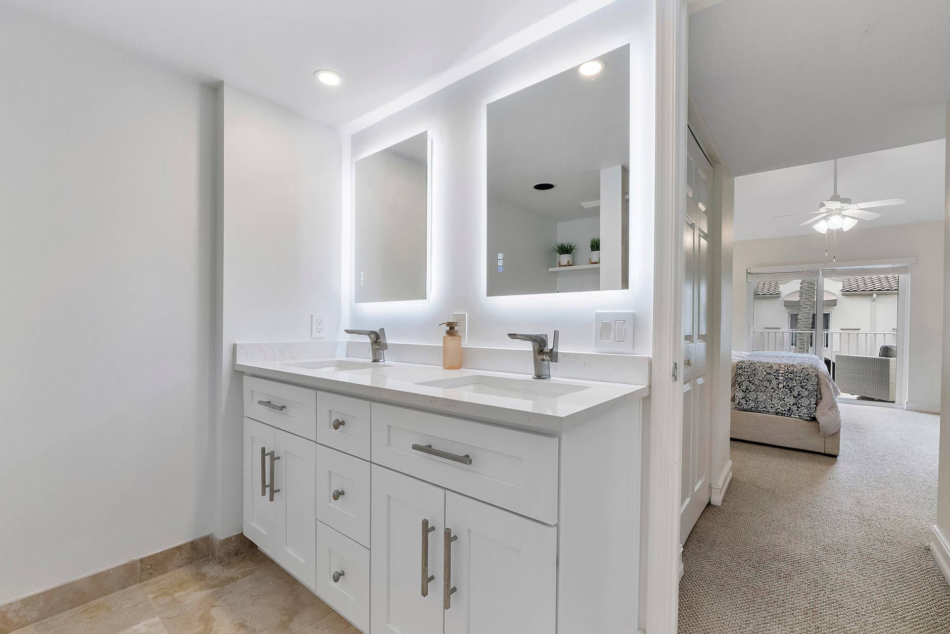 Primary bathroom with dual sink