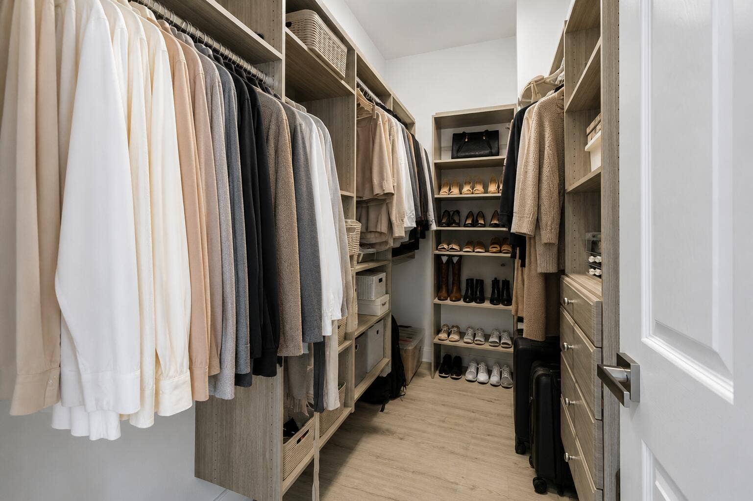 732 SE 2nd Street, #732, Pompano Beach, FL 33060 Virtually Staged his and hers primary closets