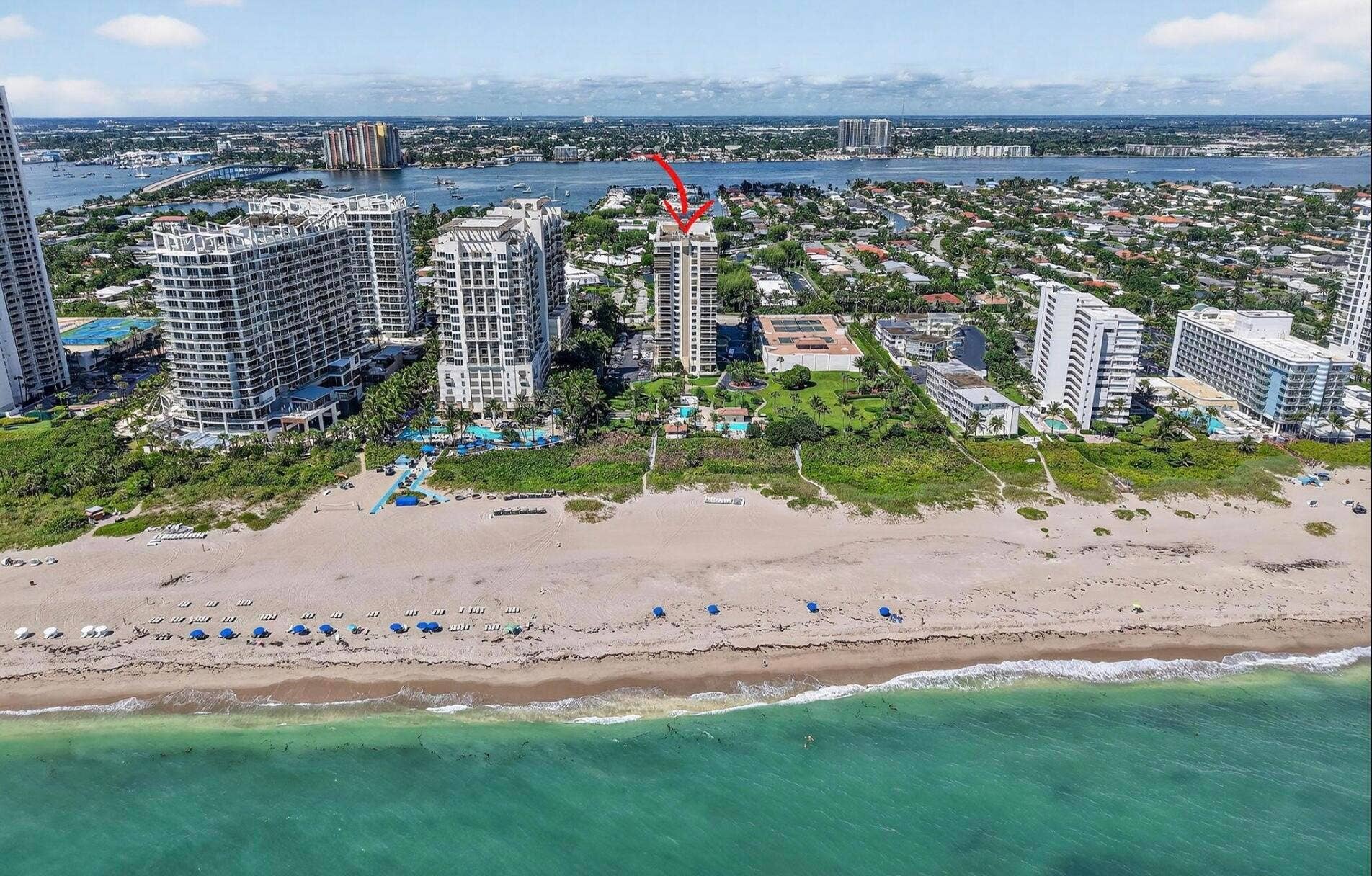 3400 N Ocean Drive, #405, Singer Island, FL 33404 Arial View