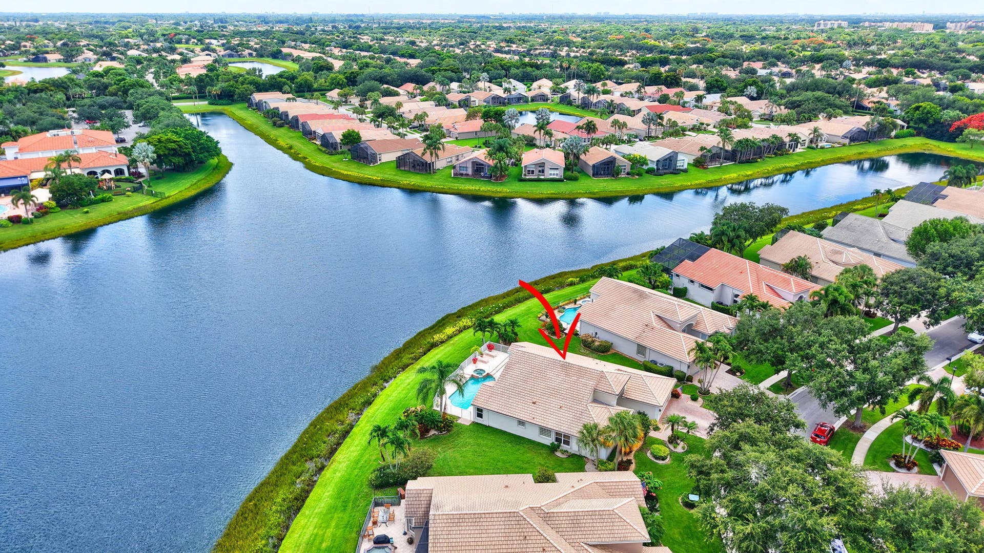 13461 Barcelona Lake Circle, Delray Beach, FL 33446 AERIAL VIEW