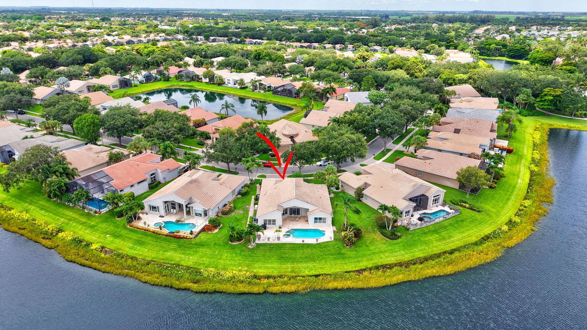 13461 Barcelona Lake Circle, Delray Beach, FL 33446 AERIAL VIEW