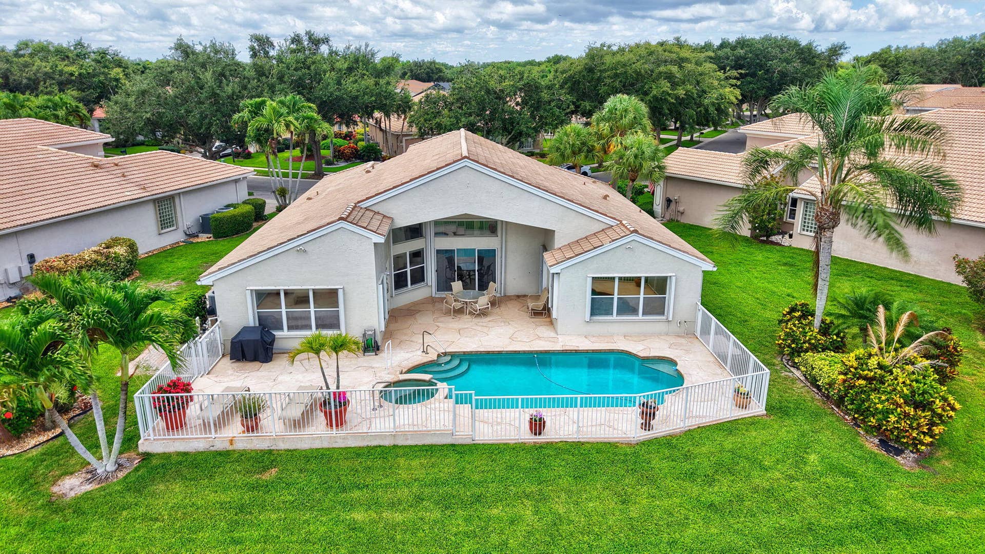 13461 Barcelona Lake Circle, Delray Beach, FL 33446 AERIAL VIEW OF BACK OF HOUSE