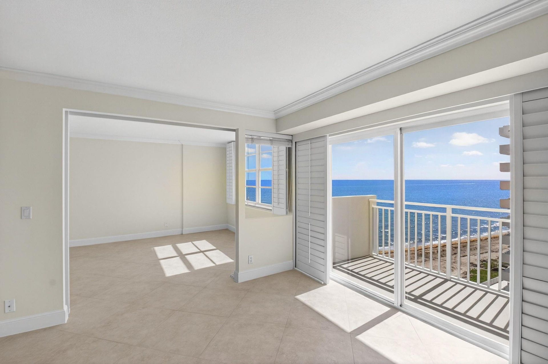 4505 S Ocean Boulevard, #805, Highland Beach, FL 33487 Living Room looking into Bedroom
