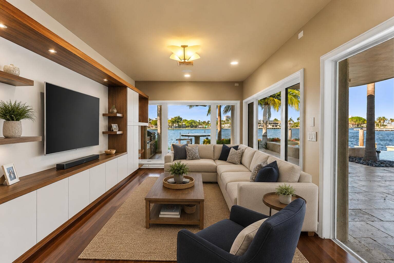 3 Isla Bahia Drive, Fort Lauderdale, Fort Lauderdale, FL 33316 Virtual Staging Family Room