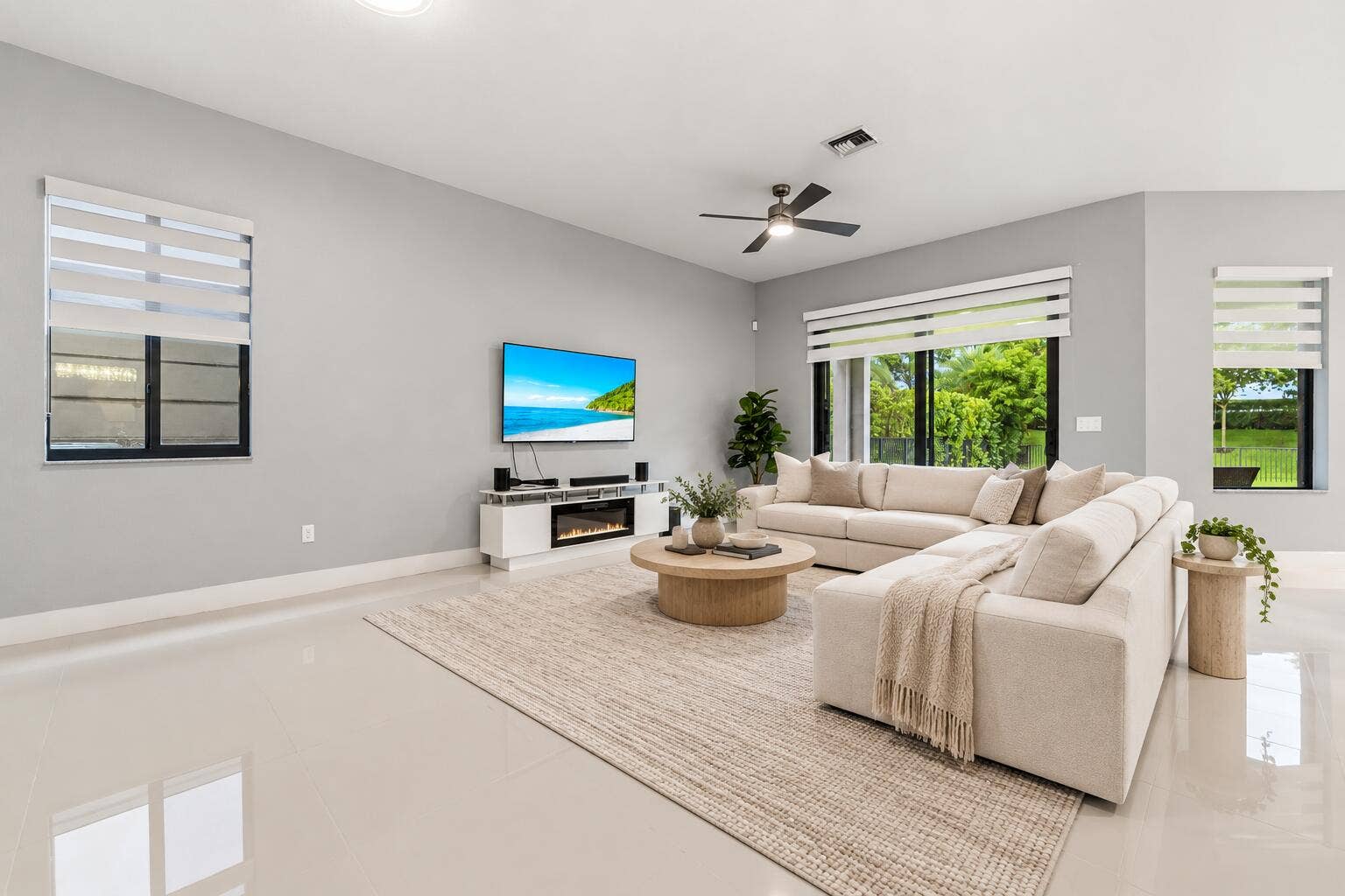 Family room - Virtually staged