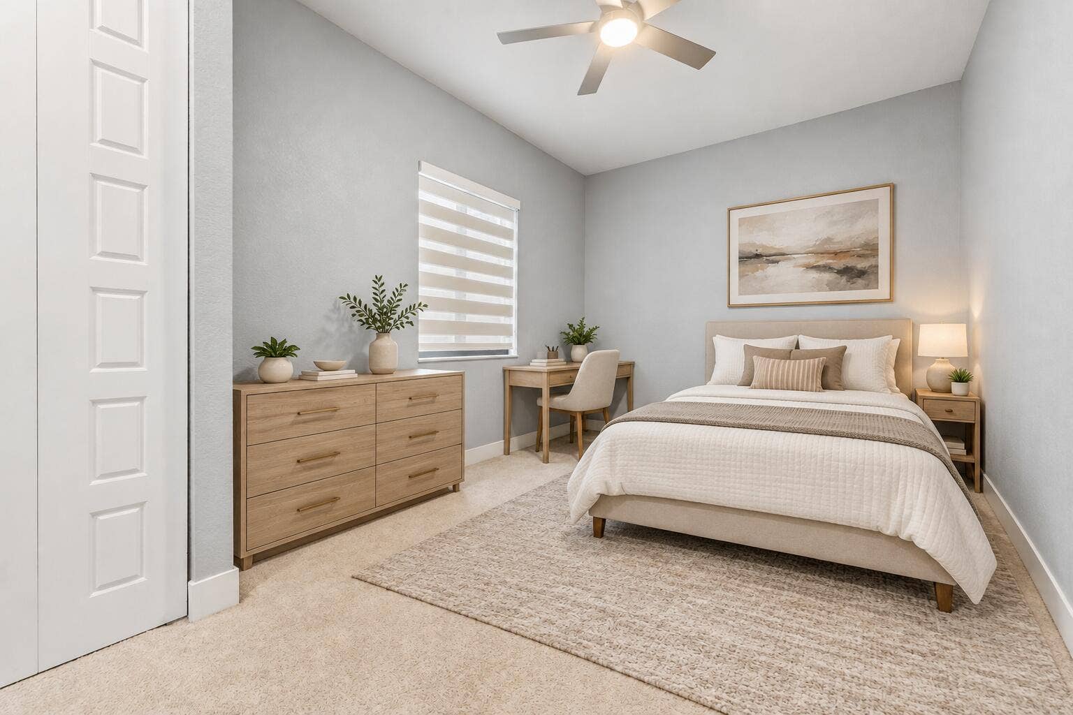 Guest bedroom- Virtually staged