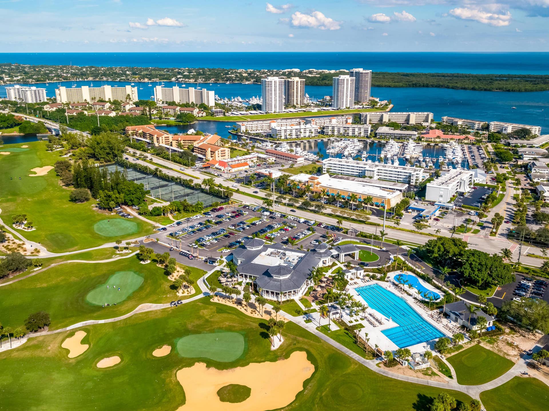 336 Golfview Road, #619, North Palm Beach, FL 33408 Clubhouse Aerial 3